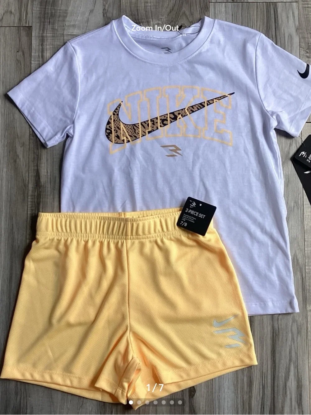 Nike Tee & Shorts set girls size 7/8(NWT) ~PRICE IS FIRM, NO OFFERS~ - Picture 1 of 5